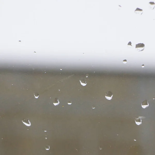 Капли Воды Стеклянном Фоне — стоковое фото