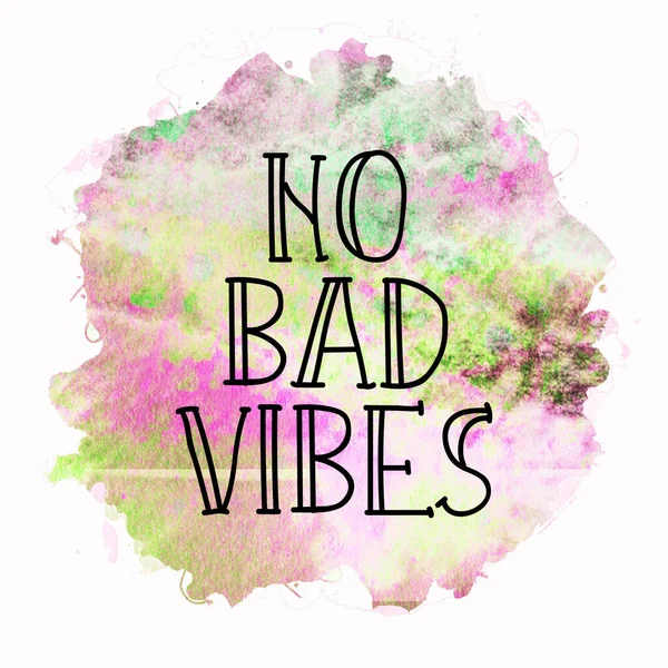 Bad Vibes Text Abstract Colorful Background — Stock Photo, Image