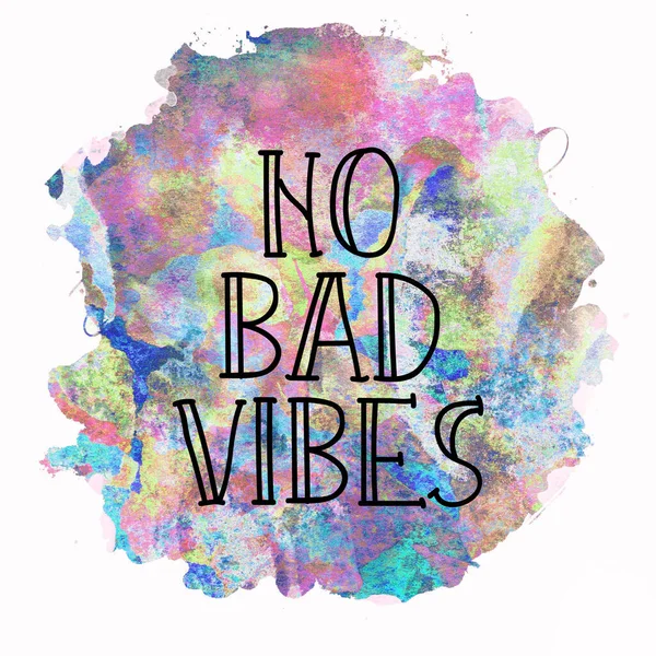 Bad Vibes Text Abstract Colorful Background — Stock Photo, Image