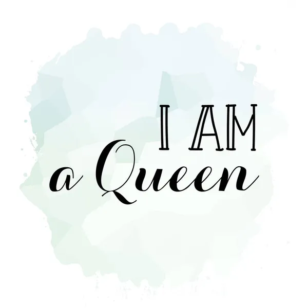 Ich Bin Eine Königin Text Auf Abstrakten Bunten Hintergrund — Stockfoto