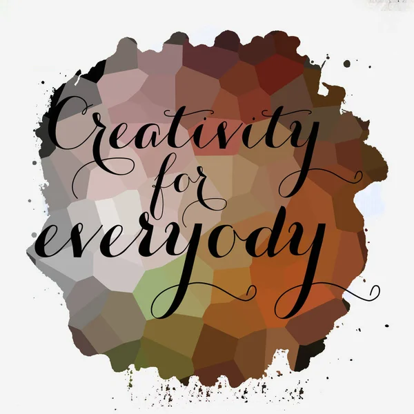 Creatività Tutti Testo Sfondo Colorato Astratto — Foto Stock