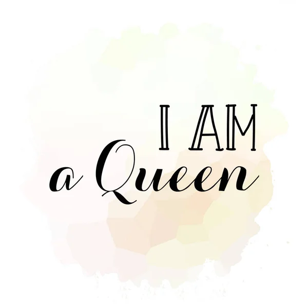 Ben Een Koningin Tekst Abstracte Kleurrijke Achtergrond — Stockfoto