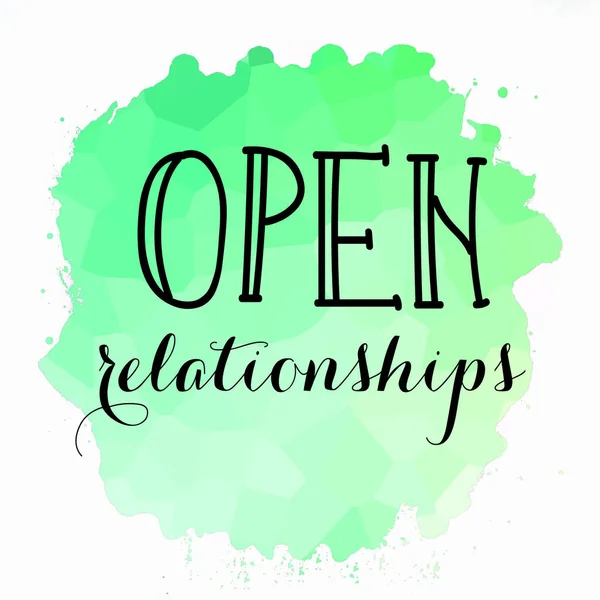 Open Relationships Text Abstract Colorful Background — Stock Photo, Image