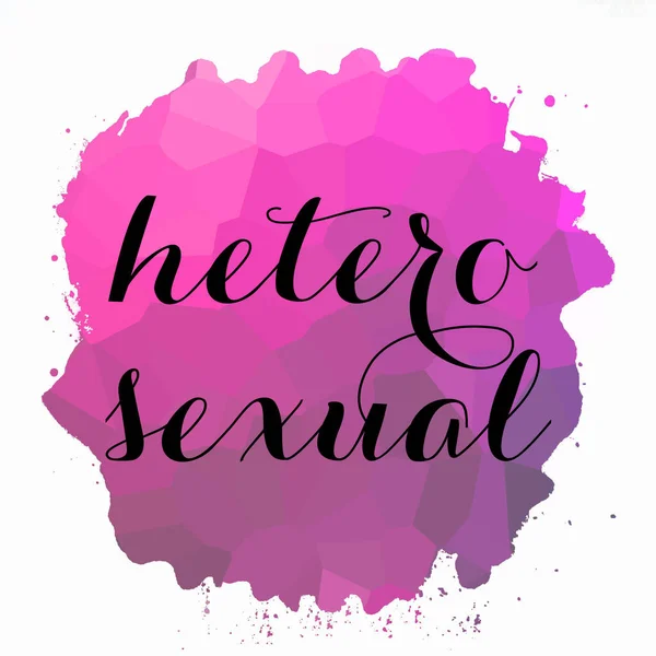 Palavra Heterossexual Fundo Colorido Abstrato — Fotografia de Stock
