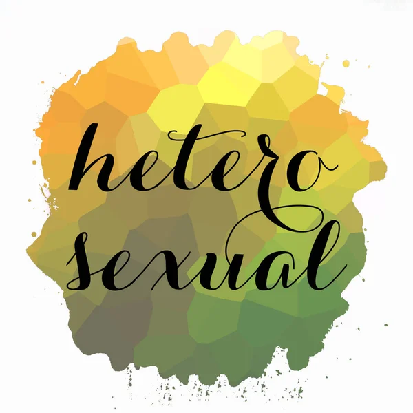 Słowo Heteroseksualny Abstrakcyjnym Kolorowym Tle — Zdjęcie stockowe