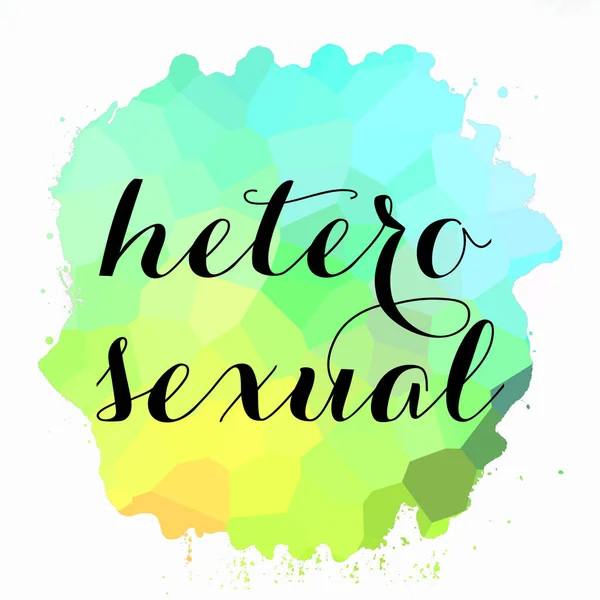 Słowo Heteroseksualny Abstrakcyjnym Kolorowym Tle — Zdjęcie stockowe