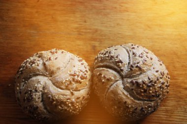 Taze ekmekler, yakın görüş. 