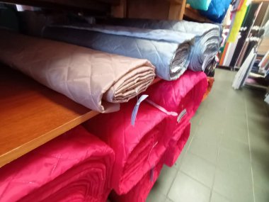 Kumaş rulo Vilnius Litvanya, şehir konsept görünümü