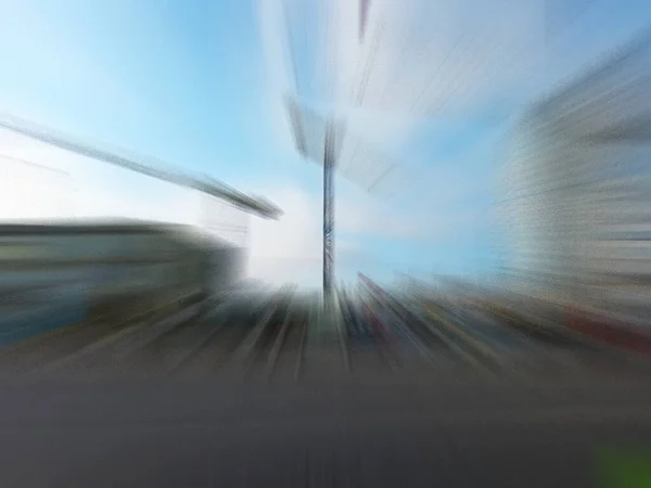 Wazig Uitzicht Stad Beweging Stedelijk Concept — Stockfoto