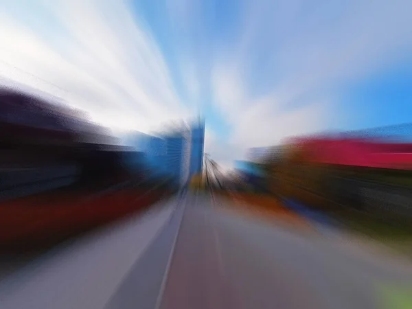 Blurred City View Motion Urban Concept — Stock Photo, Image