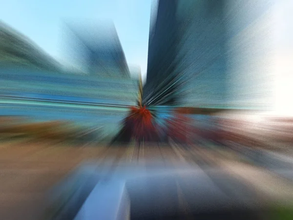 Blurred City View Motion Urban Concept — Stock Photo, Image