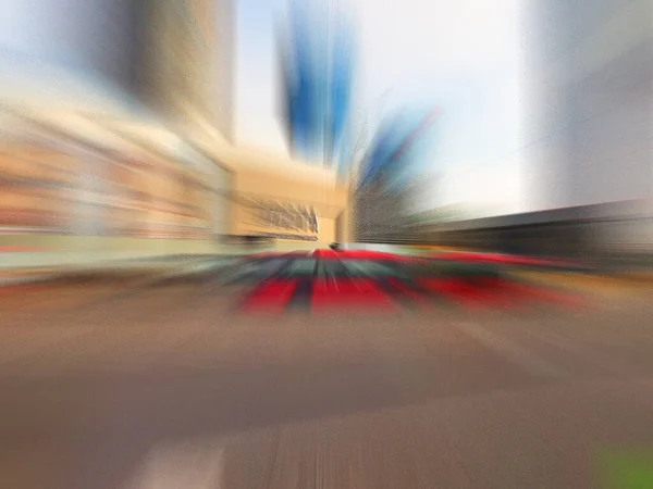Bulanık Şehir Görünümü Hareketli Şehir Konsepti — Stok fotoğraf
