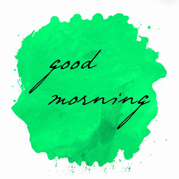 Goedemorgen Tekst Abstracte Kleurrijke Achtergrond — Stockfoto