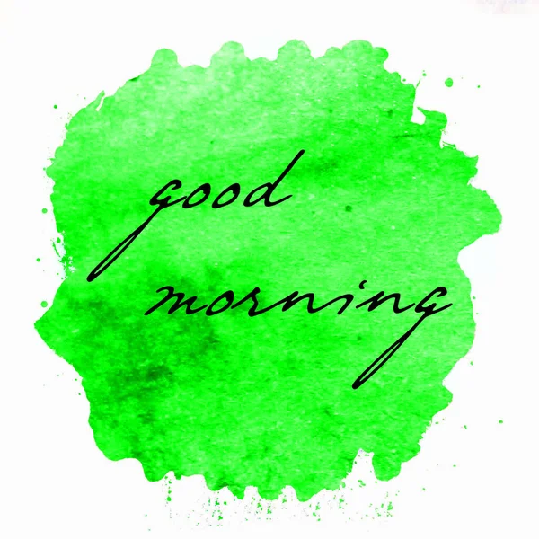 Goedemorgen Tekst Abstracte Kleurrijke Achtergrond — Stockfoto