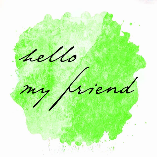 Hello Friend Text Abstract Colorful Background — Stock Photo, Image