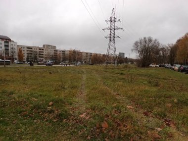 Sabahları parkın manzarası.