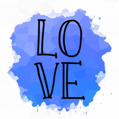 Soyut renkli arkaplanda Kelime Sevgisi