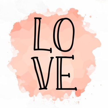 Soyut renkli arkaplanda Kelime Sevgisi