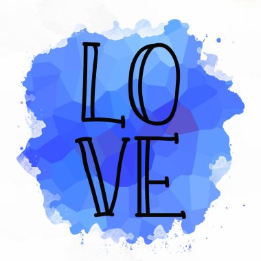 Soyut renkli arkaplanda Kelime Sevgisi