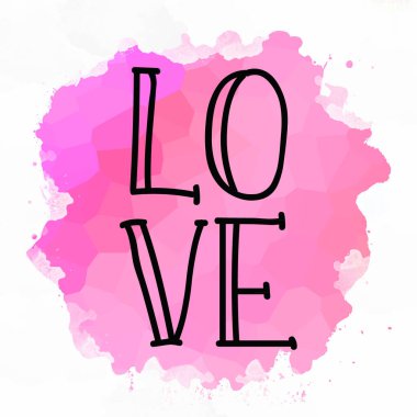 Soyut renkli arkaplanda Kelime Sevgisi