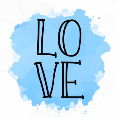 Soyut renkli arkaplanda Kelime Sevgisi