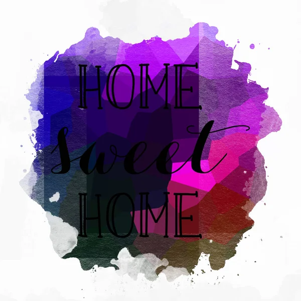 Home Sweet Home Text Auf Abstrakten Bunten Hintergrund — Stockfoto