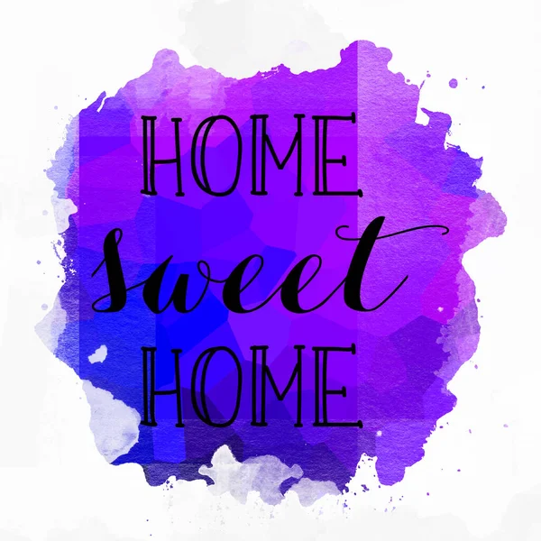 Teks Home Sweet Home Pada Latar Belakang Abstrak Penuh Warna — Stok Foto