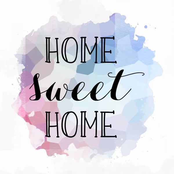 Home Sweet Home Text Auf Abstrakten Bunten Hintergrund — Stockfoto