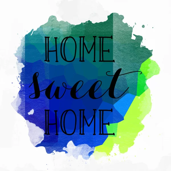 Home Sweet Home Text Auf Abstrakten Bunten Hintergrund — Stockfoto