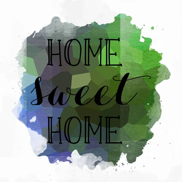 Home Sweet Home Text Auf Abstrakten Bunten Hintergrund — Stockfoto