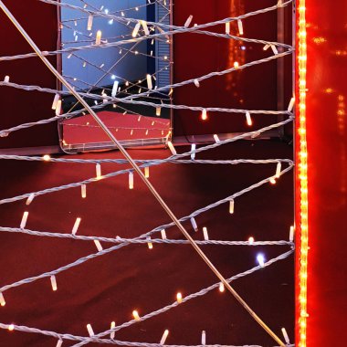 Noel ışıkları arkaplan görünümü 