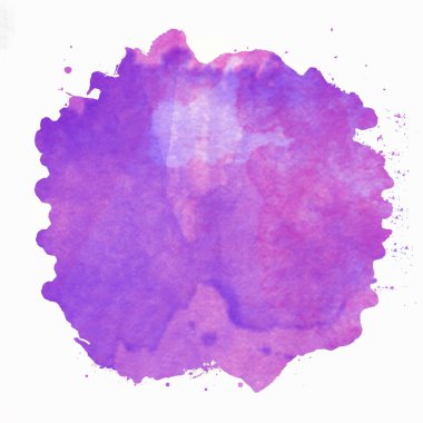 Beyaz arka planda izole edilmiş suluboya lekesi. Soyut tasarım yıkama suyu boyalı dokuyu kapat. 