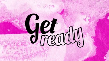 Suluboya arkaplan üzerine harf yazmaya hazır ol. 