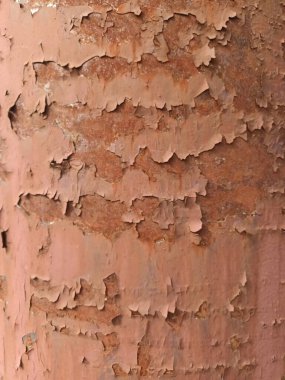 Eskimiş paslı çatırtı ve çizilmiş kahverengi çelik doku.