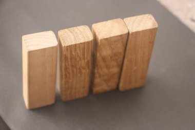 Tahta bloklar yakın çekim görüntüsü