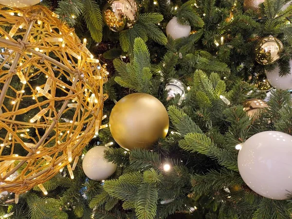 Christmas Decoration Close View Tree — Stock Photo, Image