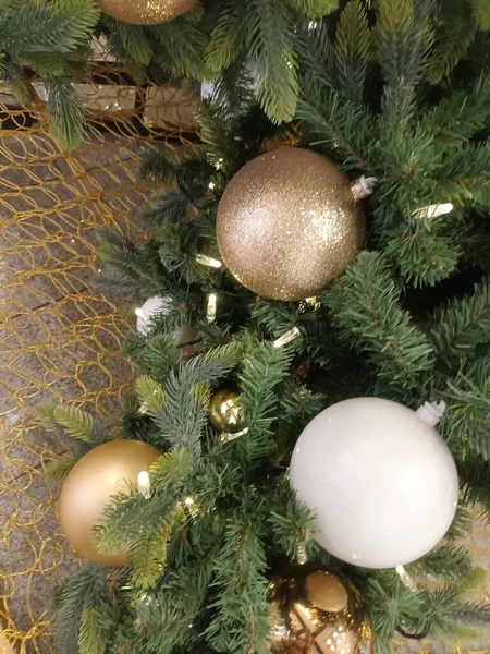Décoration Noël Vue Rapprochée Sur Arbre — Photo