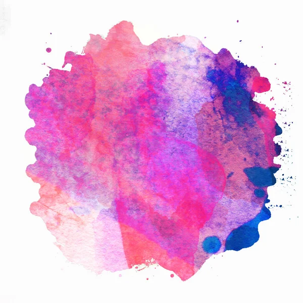 Akvarel Barva Skvrna Izolované Bílém Pozadí Abstraktní Design Mytí Aqua — Stock fotografie