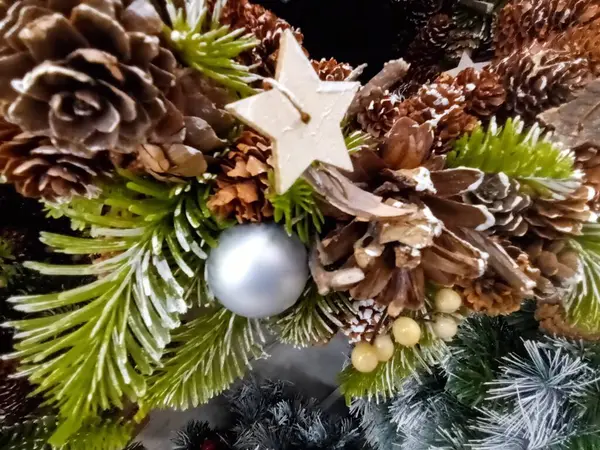 Decoraciones Navidad Juguetes Vista Cerca — Foto de Stock