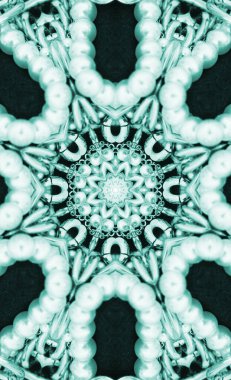 Soyut Altın Mandala Deseni, fraktal bir dizayndan geliyor. Esrarengiz, kusursuz bir geçmişi var. Dikey yerleşim.