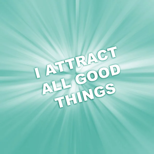 Text Attract All Good Things Concept Positive Attraction Law Motivation — Stock Photo, Image