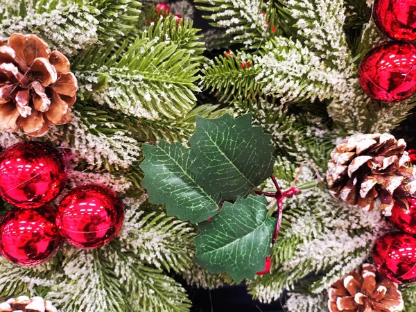 Mooie Glanzende Kerst Nieuwjaarsdecoratie — Stockfoto