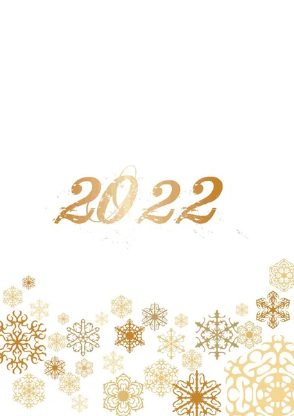 2022 Happy New Year Gold Logo Text Design Vector Illustration — Stock Vector