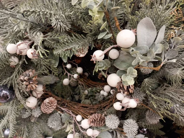 Kerstboom Decoratie Krans — Stockfoto