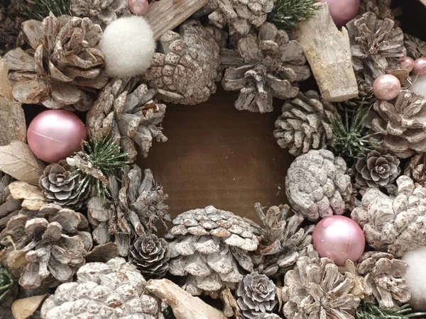 Στεφάνι Στολισμού Χριστουγεννιάτικου Δέντρου — Φωτογραφία Αρχείου