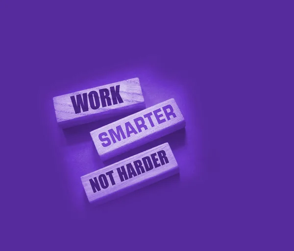 Work Smarter Harder Words Phrase Wooden Blocks Business Concept Self — Stock Photo, Image