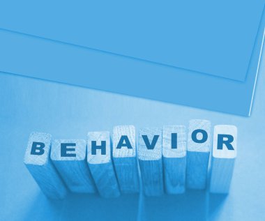 Tahta Küpteki Davranış Sözcüğü. İnsan kaynakları psikolojisi yönetim kavramı.