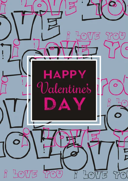 Happy Valentine Day Card Vector Background — Vetor de Stock