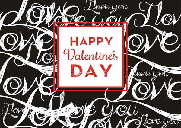 Happy Valentine Day Card Vector Background — Stock Vector