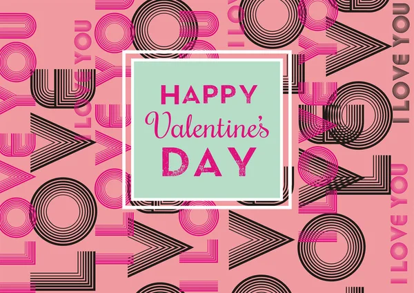 Happy Valentine Day Card Vector Background — Image vectorielle